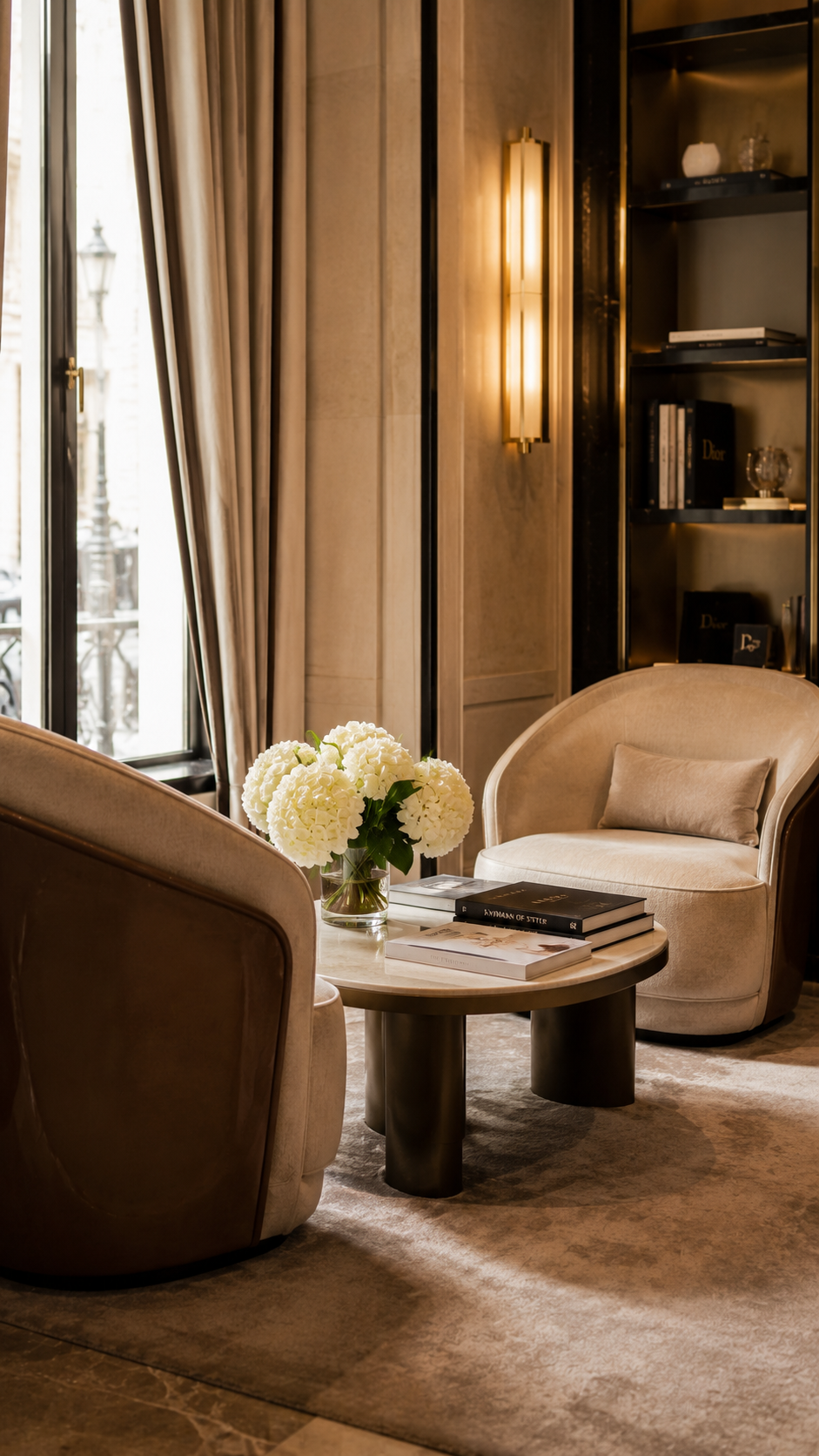 Private salon interior — refined setting for Maison Omar consultations